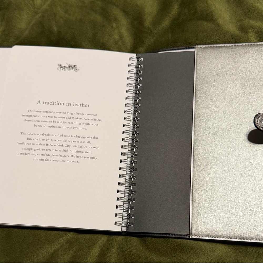 Coach Metallic Snap-Closure Notebook Cover - Picture 5 of 6